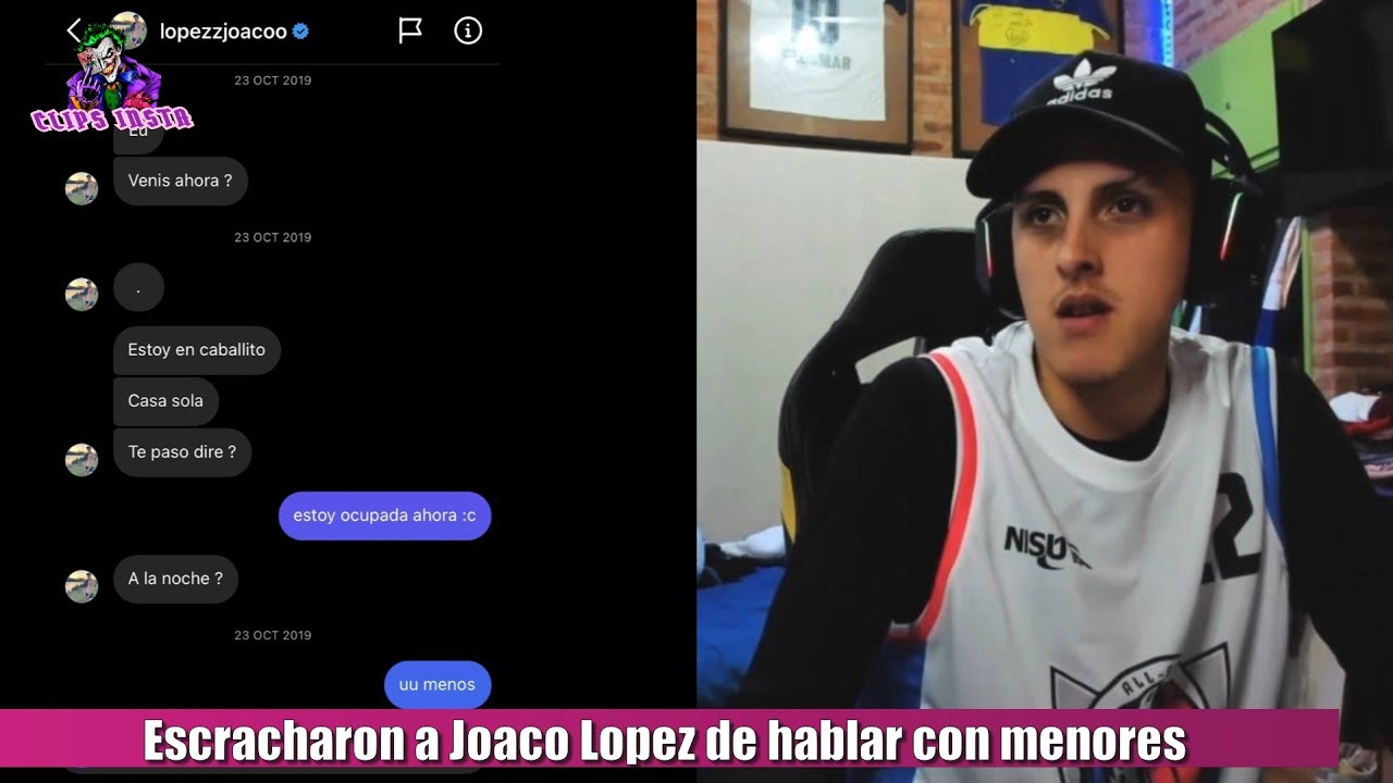 ESCRACHARON A JOACO LOPEZ DE HABLAR CON MENORES Y ÉL EXPLICA LO SUCEDIDO