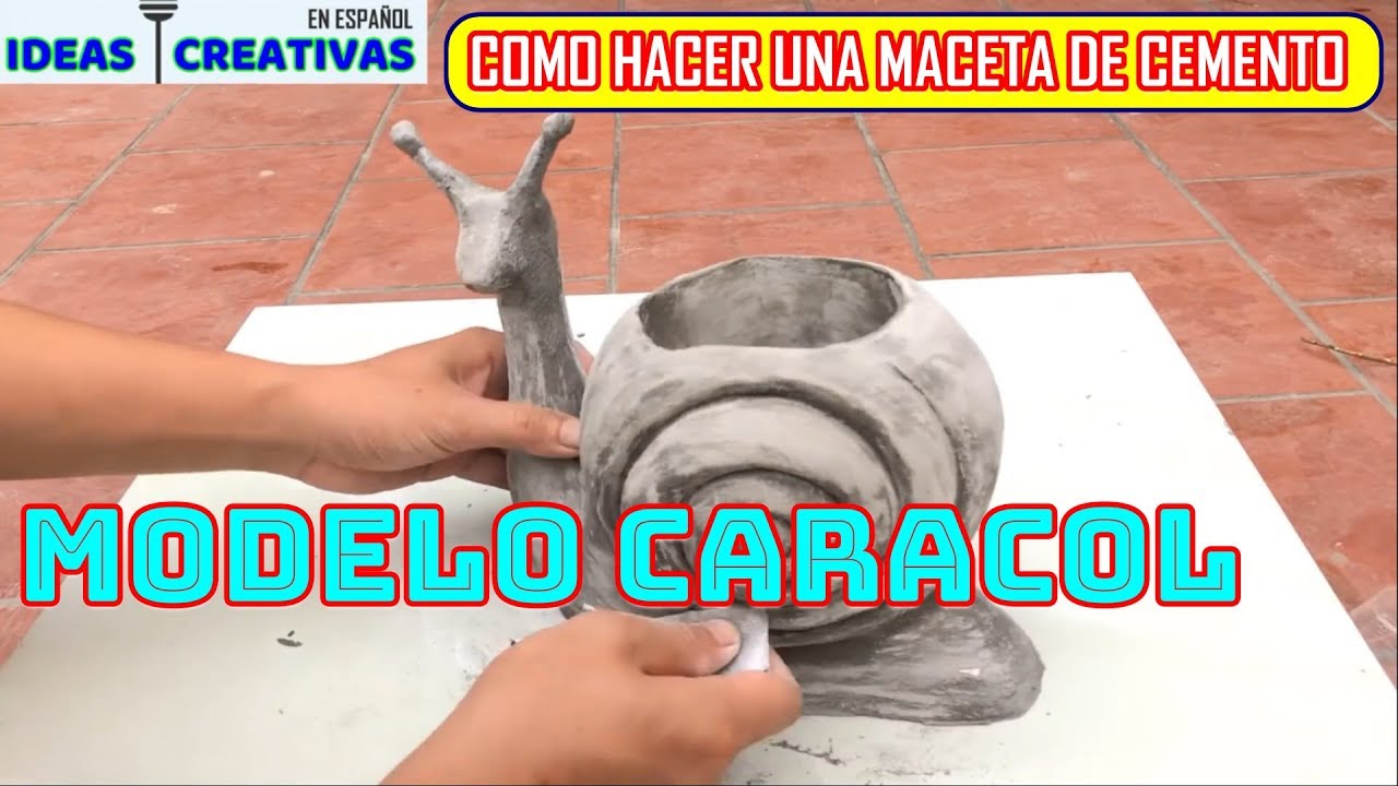 ✅Maceta de cemento | MODELO CARACOL 🐌 | Nuevo diseño