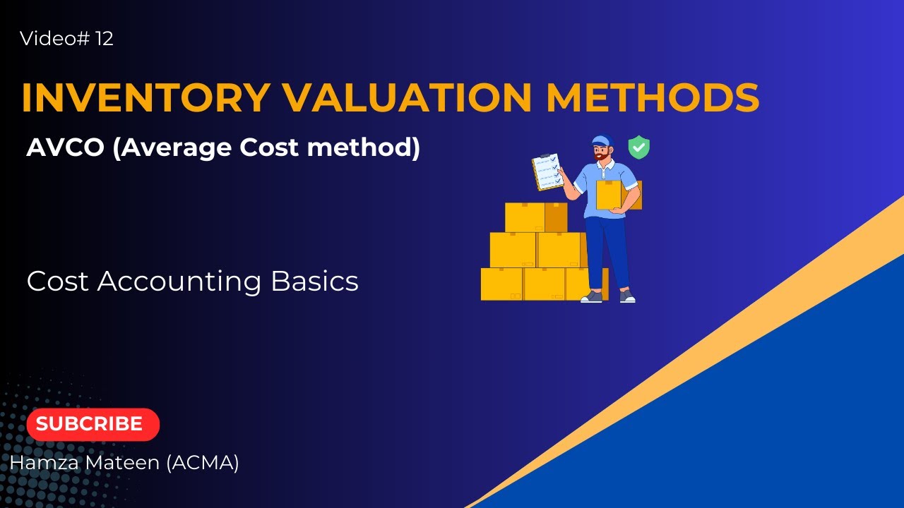 AVCO (Average Cost) method of inventory valuation for ACMA/ACCA/C.A/BBA/B.Com