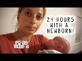 24 HOURS WITH A NEWBORN! NIGHT TIME ROUTINE - EXCLUSIVELY BREASTFEEDING