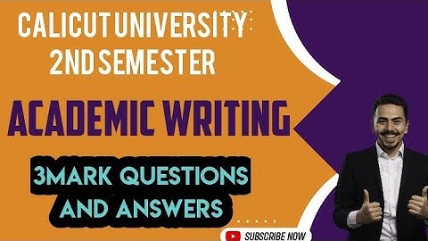 Calicut University 2nd semester english academic writing exam notes