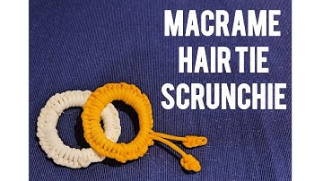 DIYMacrame hair tie /scrunchie tutorial#diy #scrunchies#hairtie#bohostyle #handmade #macrametutorial