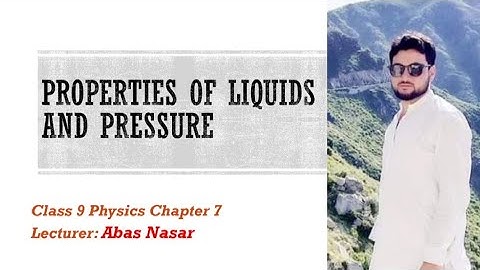 Properties of Liquid Pressure Class 9 | Liquid Pressure Properties | Physics Chapter 7 | Pashto.