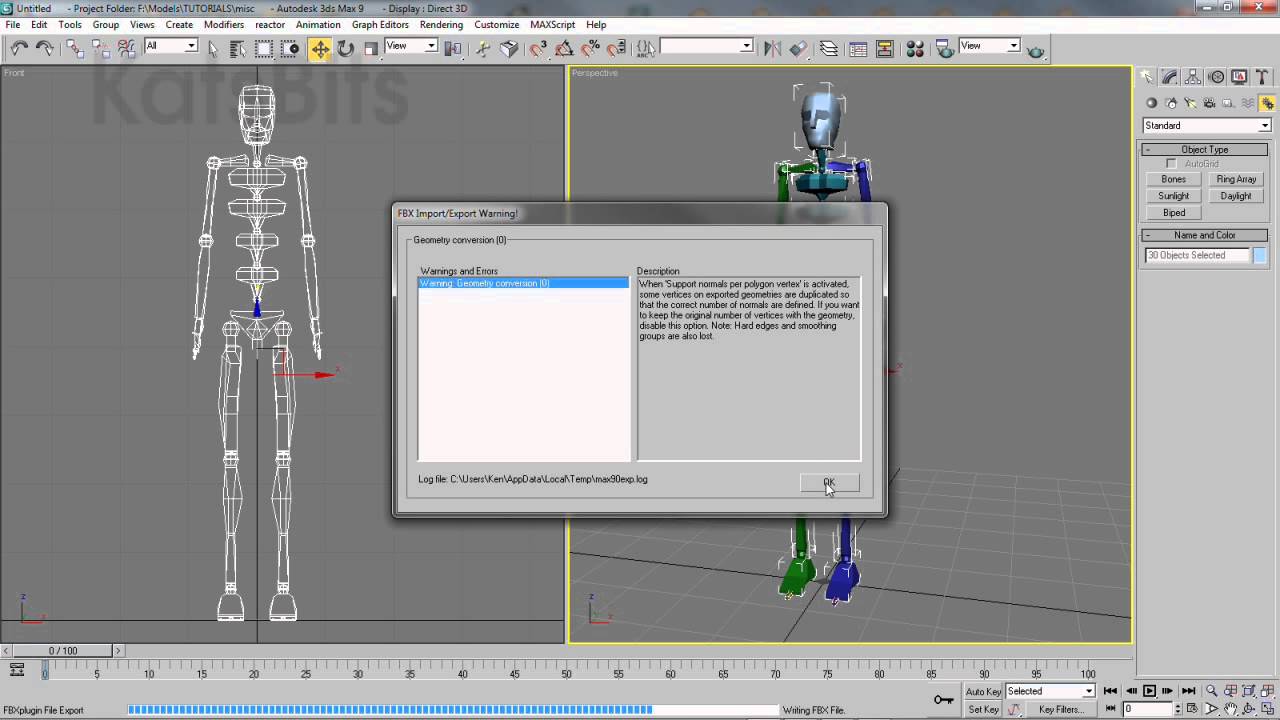 Import Max Biped Into Blender Youtube