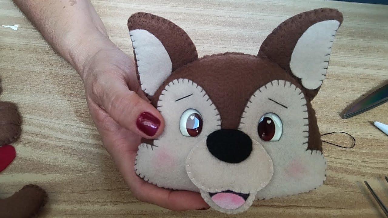 Como fazer o lobo mau em feltro - Coleção Chapeuzinho Vermelho 