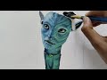 5 hours in 5 minutes- Painting Avatar Character #oilpainting