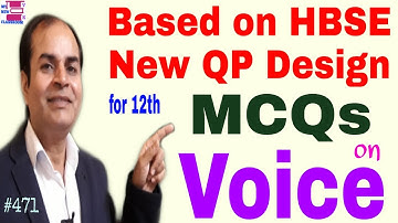MCQs on voice by vijay kumar class 12 HBSE QP design English Grammar Multiple choice questions