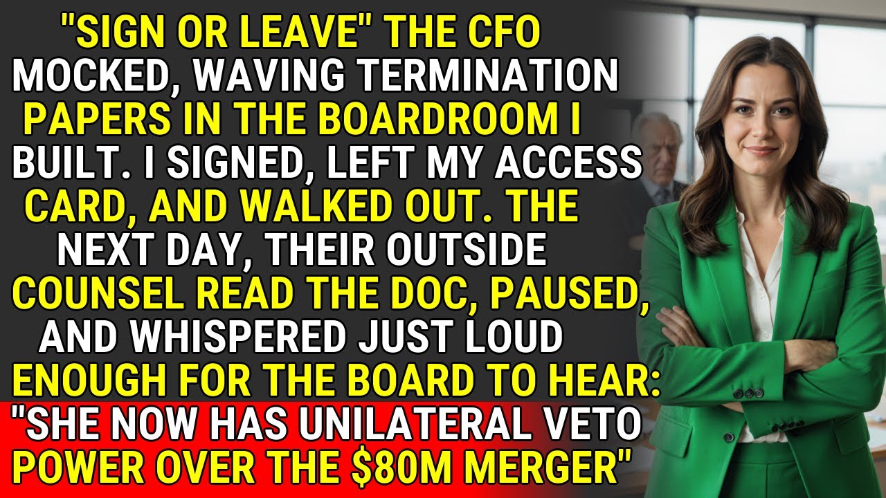 Уволенный финансовым директором, я теперь налагаю вето на слияние стоимостью 80 миллионов долларо...