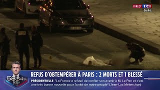 Refus d'obtempérer à Paris : 2 morts, un blessé