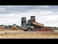 Incredible Dump Truck Unloading Dirt & Bulldozer Pushing Dirt | Best Construction Machines Working