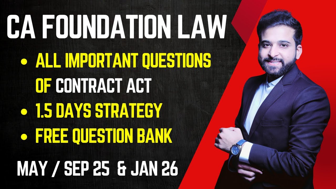 LAW HACKATHON | CA FOUNDATION LAW | REVISION | TIPS | MARATHON | ARJUN ...
