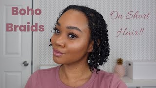 Boho Braids on Short Hair