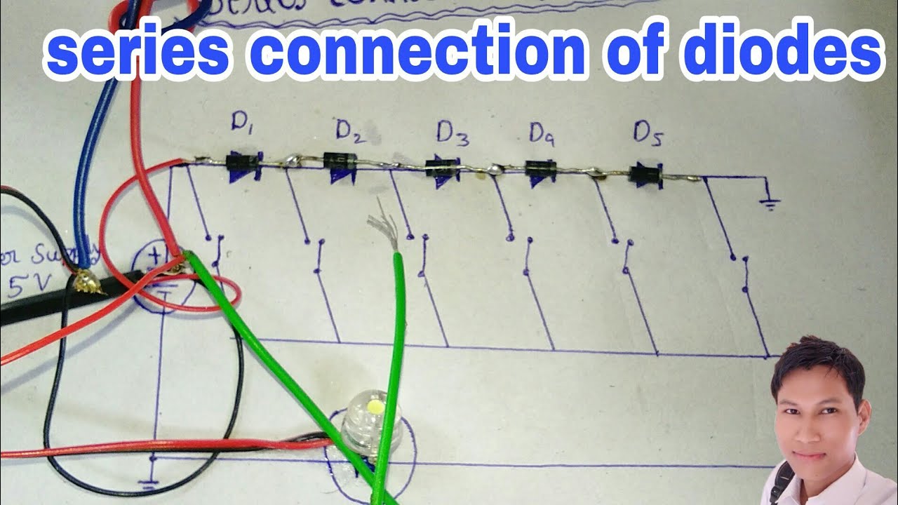Series diode Connected to LED bulb with voltage measurements - YouTube