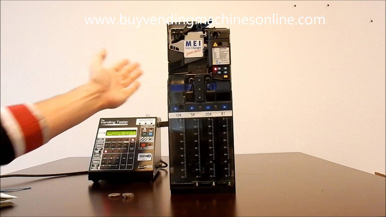 Mars VN4510 4 tube mdb coin mech basic trouble shooting and maintenance vending machine used