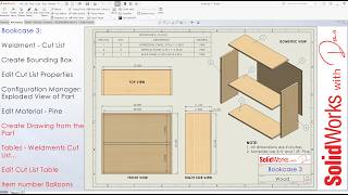Famous Bookcase 3 - Create a Cut List Table with Solidworks | DIY Furniture Net Worth