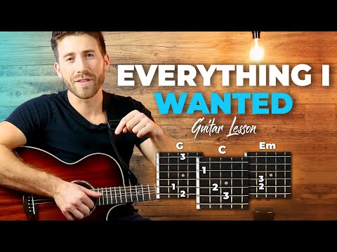 Everything I Wanted Guitar Tutorial/Lesson - Fingerpicking + Easy Chords (Billie Eilish)