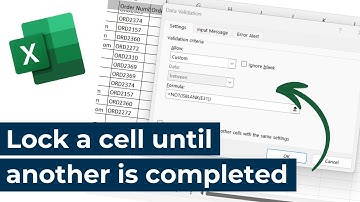 Microsoft Excel - Use data validation to lock cells to ensure data entry completion