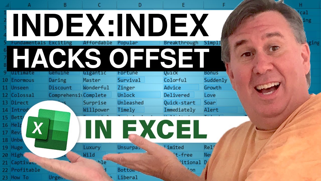 Duel Index Index Learn Excel From Mrexcel Podcast Youtube