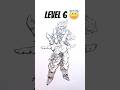 How to draw Goku in different levels😳　#shorts #anime #drawing #dragonball #goku