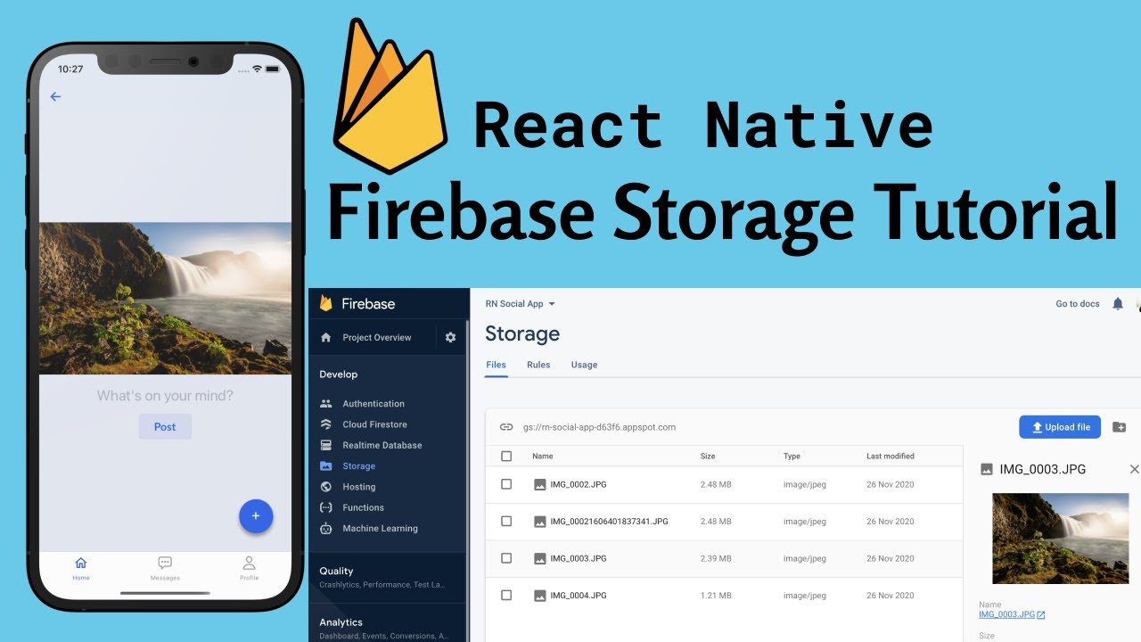 React Native Firebase Storage