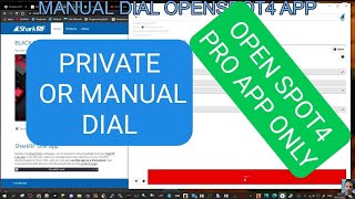 PRIVATE DIAL OPENSPOT4 PRO USING APP screenshot 1