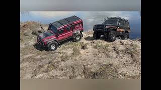 RC Traxxas TRX-4 defender и RGT LC76 путешествие по разливу.