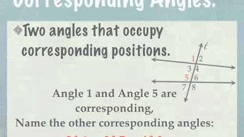 Chapter 3 Section 1- Lines and Angles (Geo)