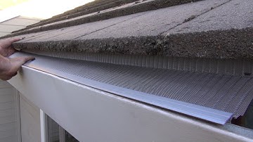 Installing gutter guards on a low hanging gutter by Gutterglove