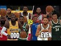 NBA 'Even' vs 'Odd' Numbered Jerseys! NBA 2K19 Simulation!