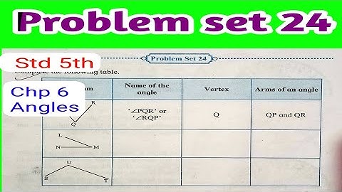 problem set 24 | std 5th maths| chapter 6 angles | Maharashtra board