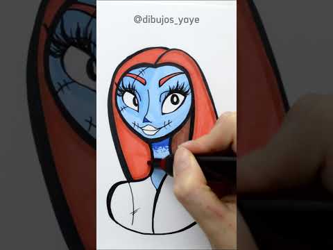 How to color Sally - The Nightmare Before Christmas - Step by step #halloweenart #art @DibujosYaye29