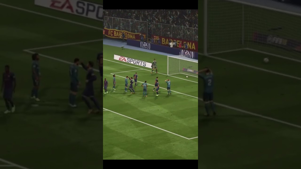 Красивый гол со страшного за Месси в фифа 18 