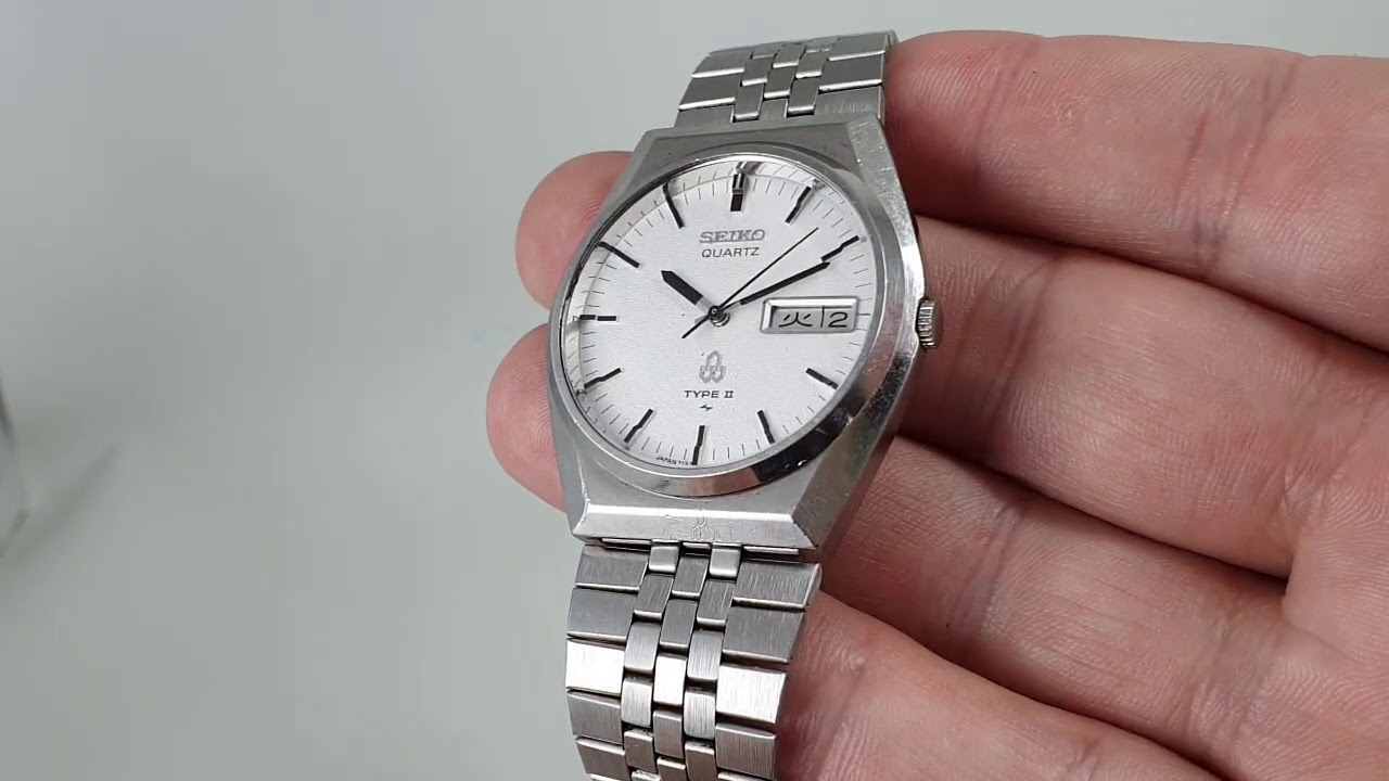 1978 Seiko Type II Quartz men's vintage watch. Model reference 7123-7010 -  YouTube