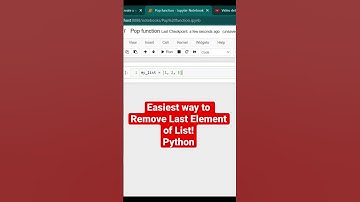 Easiest Way To Remove Last Element of List! Python #shorts #python #programming #coding