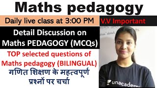 Maths pedagogy || Important for CTET,HTET,REET,MPTET and other state tet's.