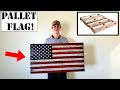 How to make a Wooden PALLET AMERICAN FLAG! | DIY