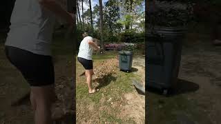1 hour yard clean up sped up! | Cleaning backyard Timelapse video