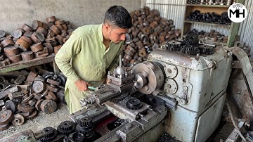 Young Afghan Machinist Turns Scrap Metal Into a Perfect Precision Gear!