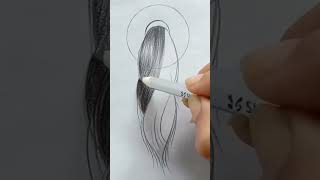 How To Draw Ponytail Hairstyle #shorts #youtubeshorts #drawing #art #artist