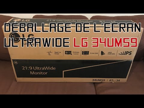 Deballage de l'écran UltraWide 21/9 LG 34UM59