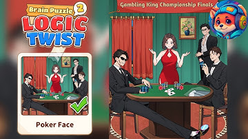 Brain Puzzle 2: Logic Twist Level 38 POKER FACE | Walkthrough & Solution Mobile 