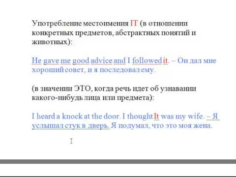 Personal and Demonstrative Pronouns. Личные и указательные местоимения в английском языке