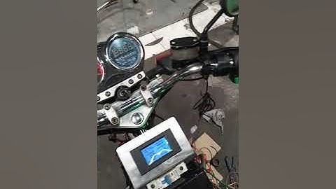 Electric motor cycle convertion QS motor 72v 8000W first time test on kelly