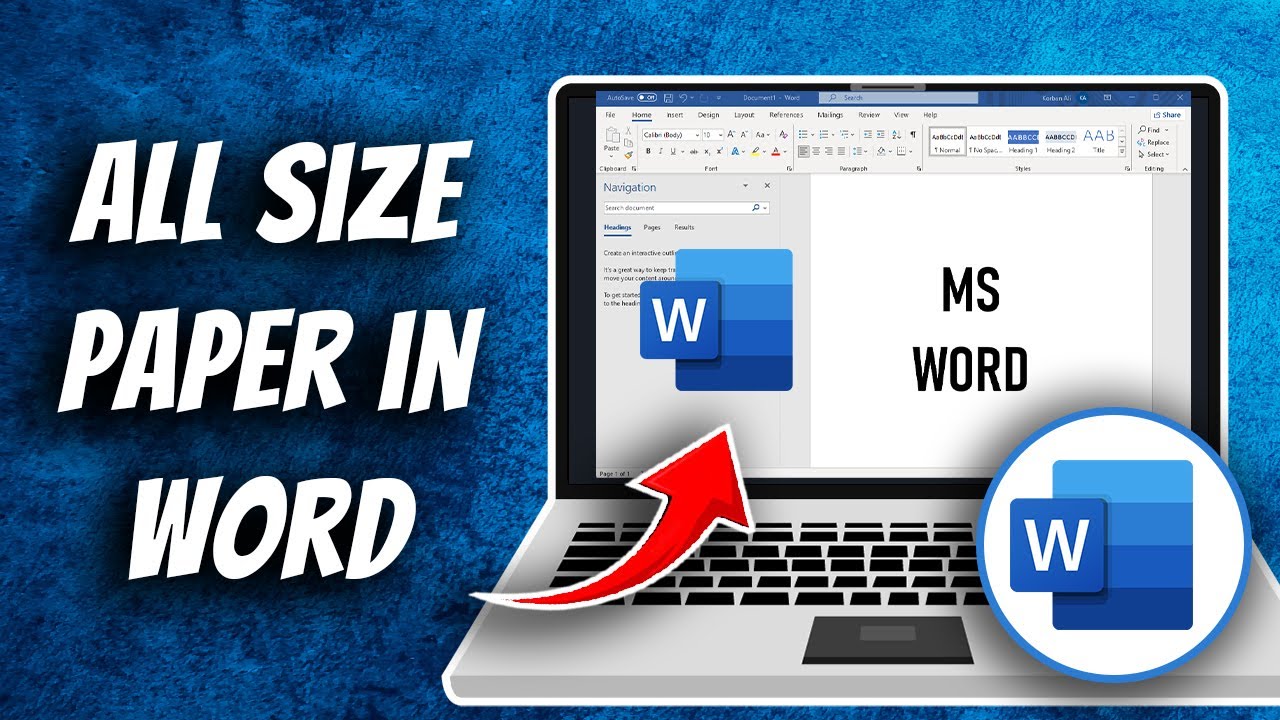 How To Get Custom Paper Sizes In Microsoft Word Document - YouTube