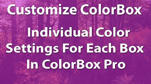 Add Individual Color For Each Box in ColorBox Plugin