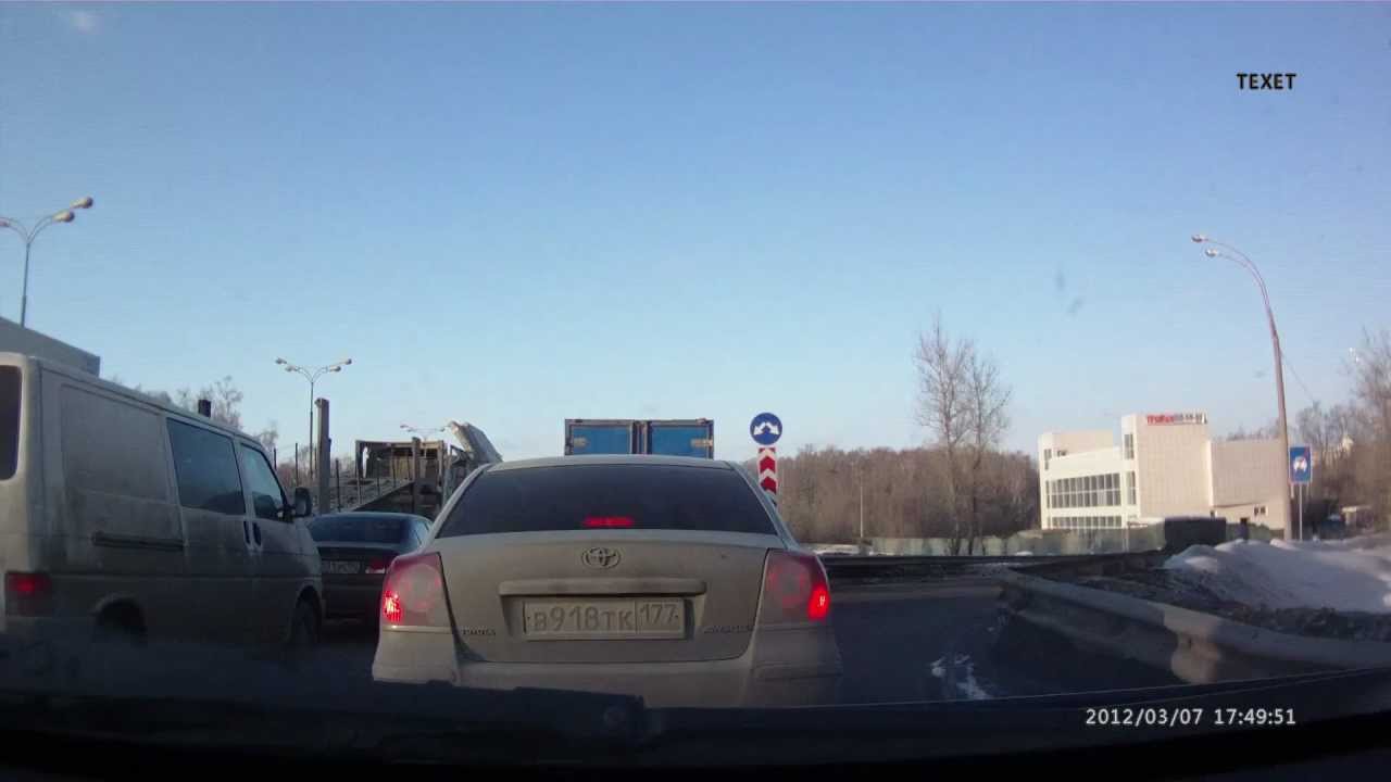 Субару Аутбек, чуть Прадо не перевернул! - YouTube