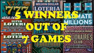 5 WINNERS OUT OF 7 GAMES! TEXAS LOTTERY SCRATCH OFFS DELIVERS LUCKY TICKETS🍀🤑😊