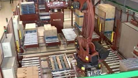 Palletizing of boxes - KUKA Robot 180 PA
