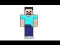 كيفية رسم ستيف من ماين كرافت الجلد