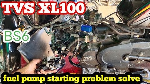 TVS XL 100 bs6 starting problem, fuel injector missing problem, fuel pump kaise check Karen